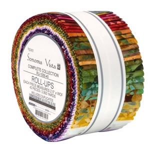 Sonoma Vista batik cotton fabric strips jelly roll by Artisan Batiks and Kaufman